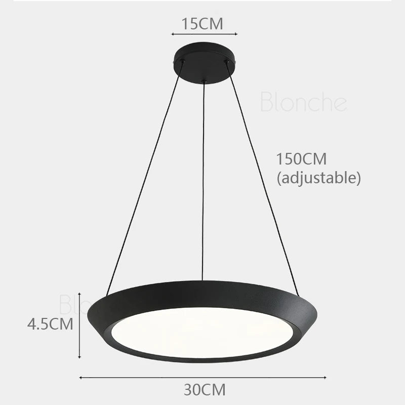 suspension moderne ronde en led pour éclairage intérieur - vue 3 sur 10