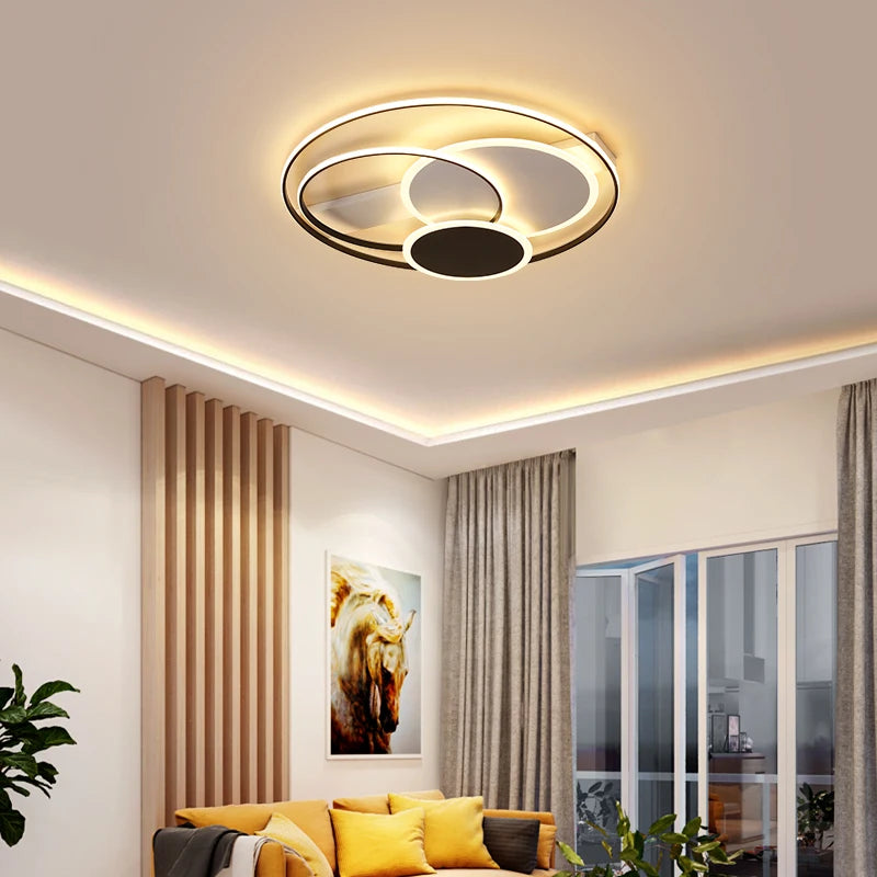 plafonnier moderne ultra mince design simple pour intérieur lumineux - vue 4 sur 12
