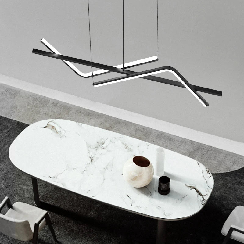 lustre led moderne pour restaurant hôtel café bureau - vue 5 sur 8