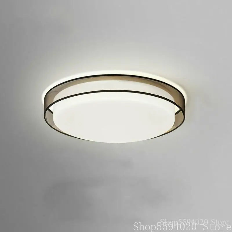 plafonnier led minimaliste moderne en tissu pour décoration intérieure