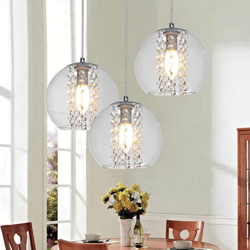suspension moderne en verre pour décoration intérieure élégante - vue 5 sur 9