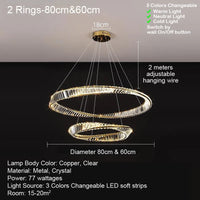 Lustre LED en cristal design moderne de luxe décorative