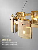 lustre moderne de luxe simple en verre led nordique