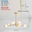 lustre en verre moderne style nordique pour décoration intérieure
