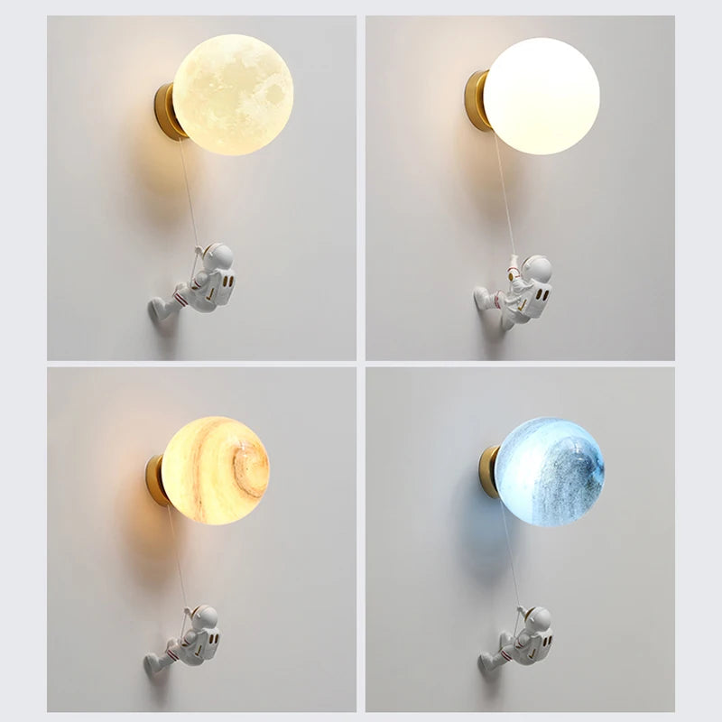 applique murale lune nordique pour chambre d'enfants en cuivre - vue 7 sur 18