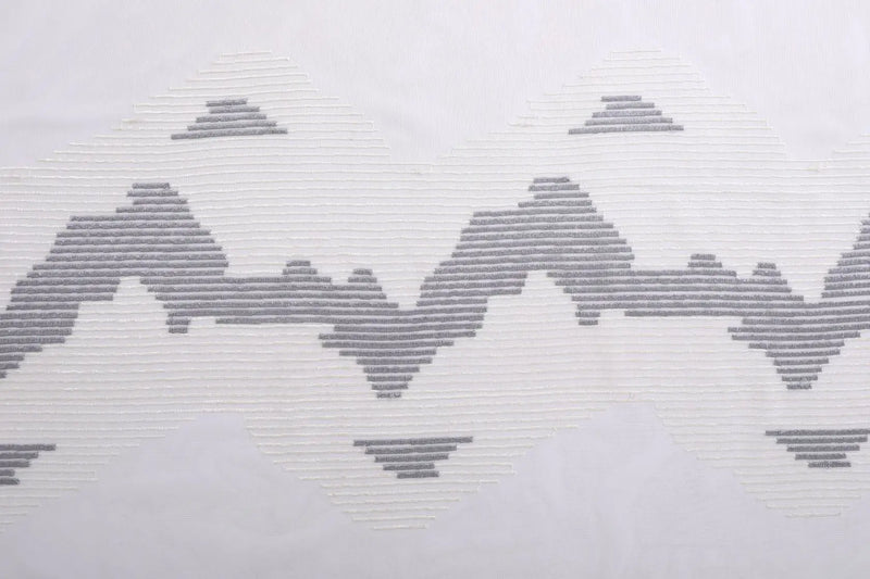 Voilage tulle brodé motifs géométriques style européen salon