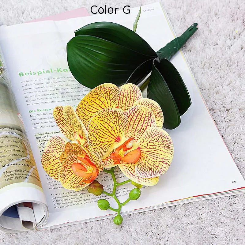 mini branche dorchidée artificielle pour décoration de mariage et domicile - vue 10 sur 13