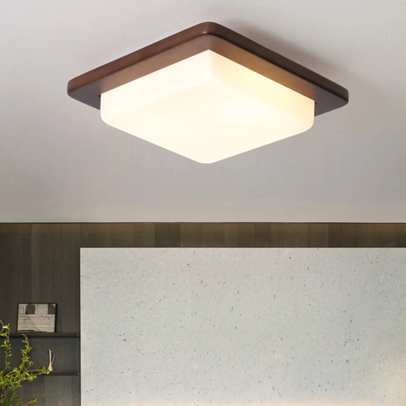 Bois véritable moderne LED lustres lumières d'intérieur pour chambre étude salon décoration de la maison lampes luminaire éclairage en caoutchouc lumière - vue 6 sur 10