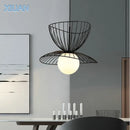 suspension plafonnier design en métal avec fil réglable led