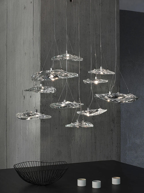 Suspension en verre de styliste
