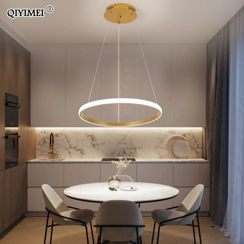 lampe led suspendue en aluminium luminaire décoratif d'intérieur nouveau