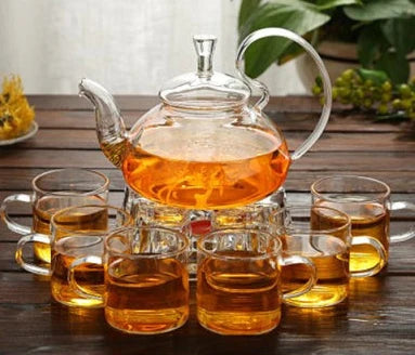 service à thé verre double paroi infuseur 800ml