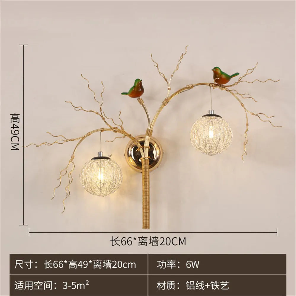 applique murale art déco en aluminium pour éclairage romantique - vue 6 sur 11