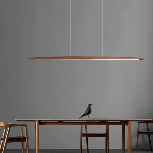 lustre led moderne créatif en noyer décoration nordique