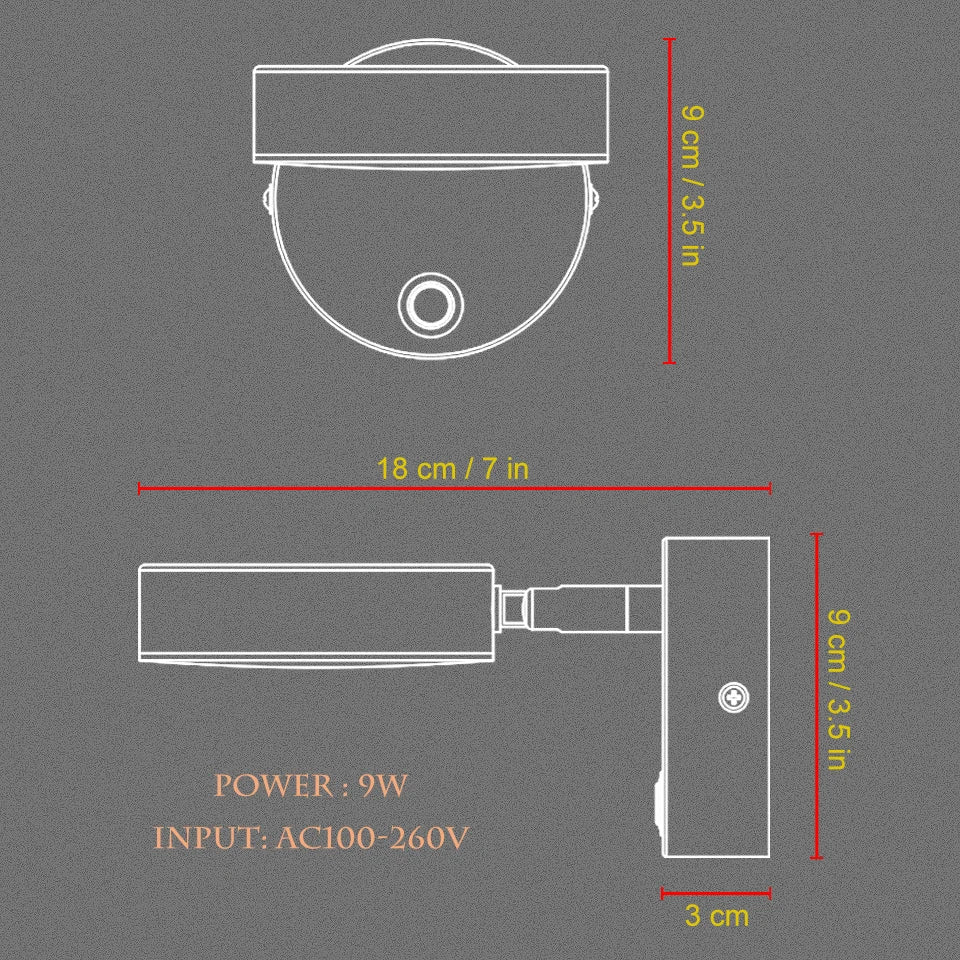 Applique murale intérieur pour la maison tactile gradation - vue 6 sur 9
