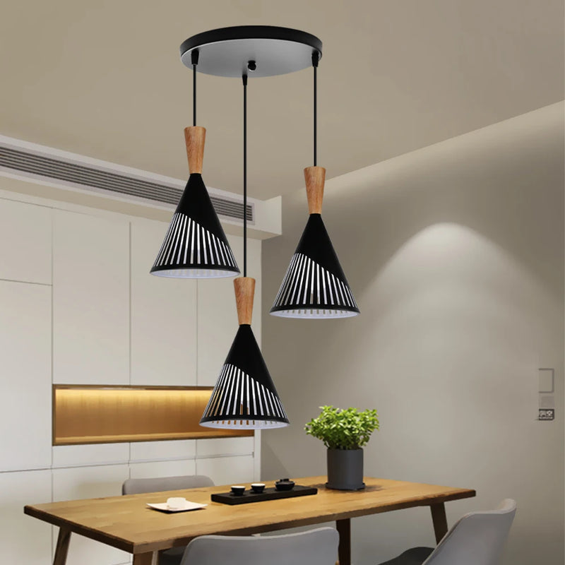 suspension loft vintage avec abat-jour industriel moderne