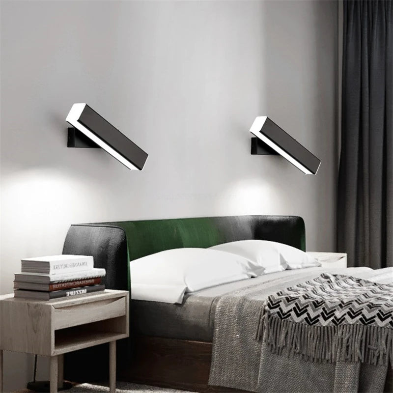 applique murale led moderne en bois décoration luminaires direction nordique - vue 2 sur 9