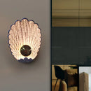 applique murale moderne led avec petite coquille créative