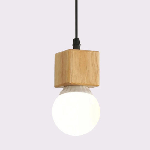 suspension Mengjay Vintage industriel rustique en bois