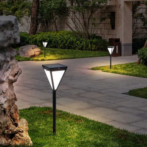 Lampe de pelouse solaire extérieure LED lampe de stigmatisation rougeoyante sans électricité couloir de jardin moderne terrasse ronde lumières de pelouse imperméables