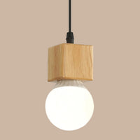 suspension Mengjay Vintage industriel rustique en bois