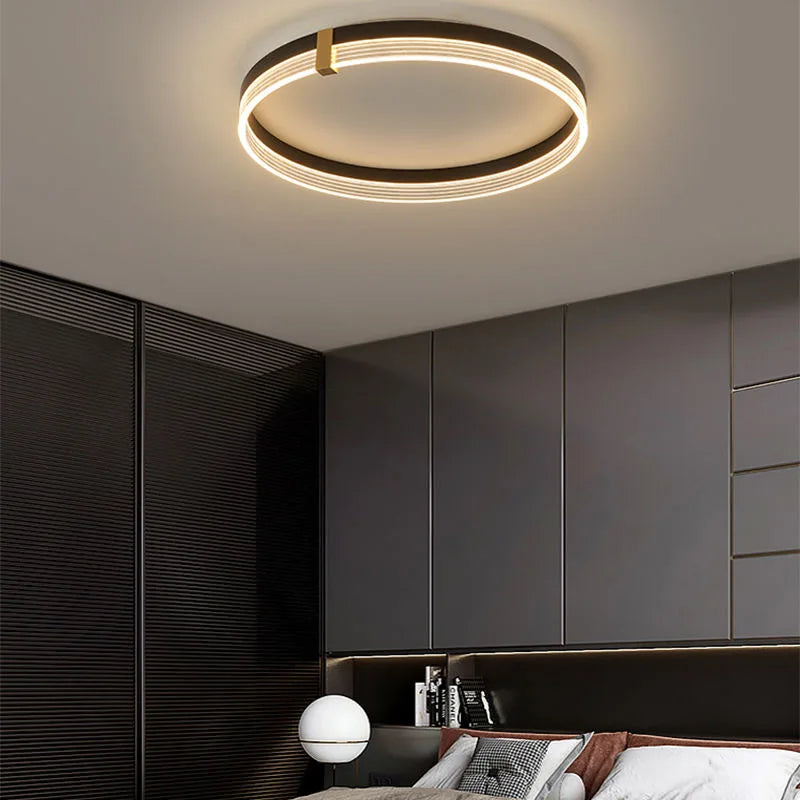lampe de plafond led minimaliste avec télécommande luxueuse