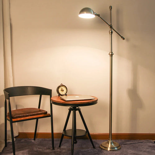 lampadaire rétro en cuivre pour décoration intérieure créative