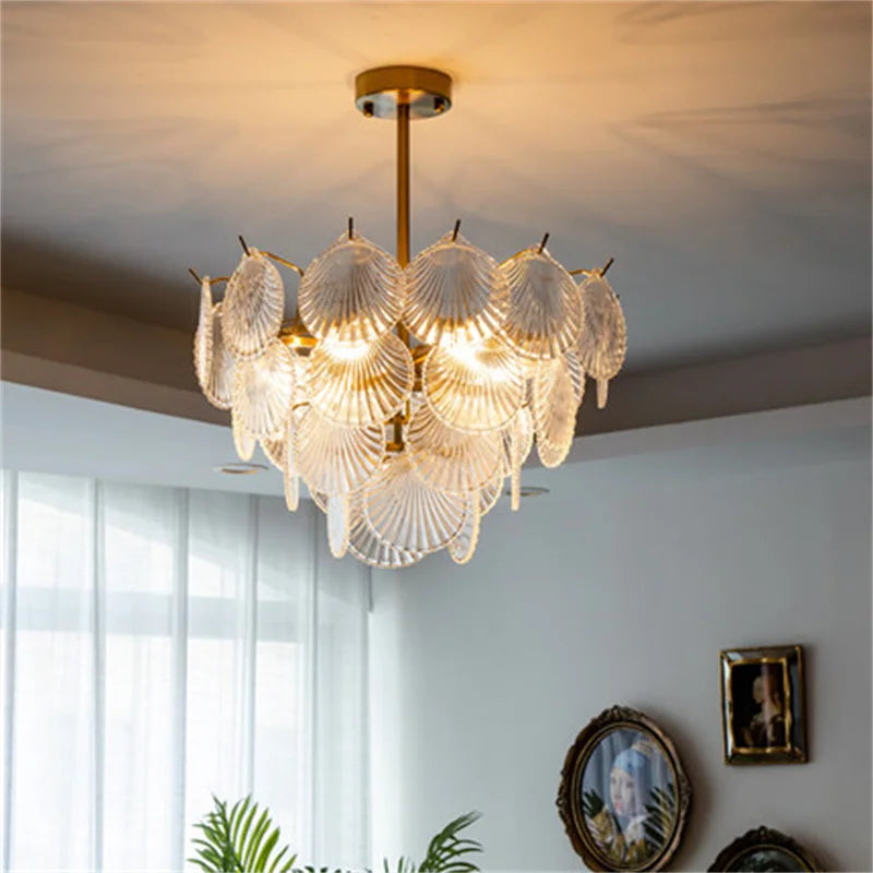 suspension en cristal design nordique luxueux éclairage d'ambiance - vue 6 sur 13