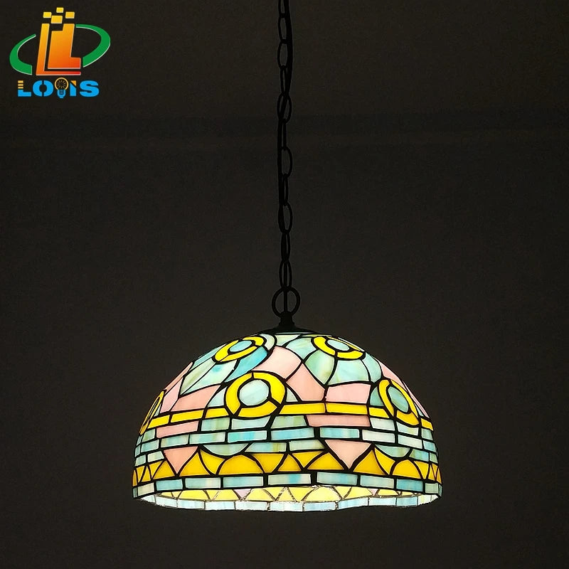 lustre tiffany rétro créatif style nordique pour café et bar