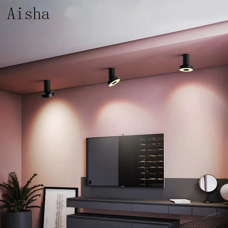 plafonnier moderne encastré design simple éclairage décoratif led - vue 4 sur 7