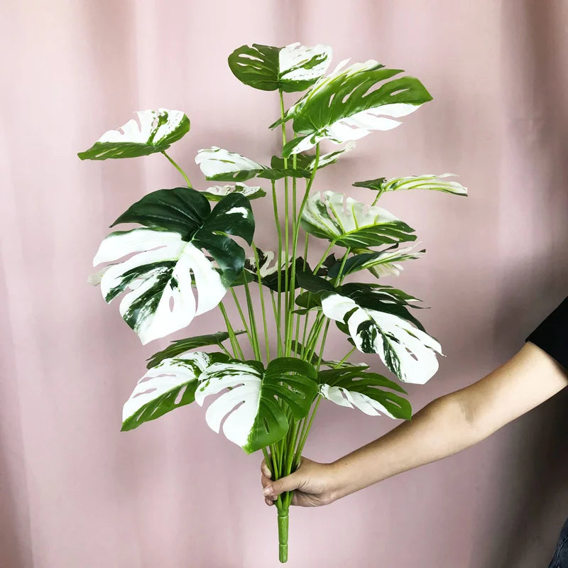 plantes artificielles monstera grandes feuilles pour décoration intérieure - vue 11 sur 21