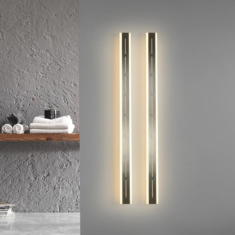 applique murale minimaliste longue bande extérieure étanche - vue 5 sur 11