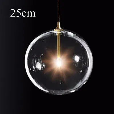 suspension en verre transparent à bulles moderne et vintage - vue 7 sur 9