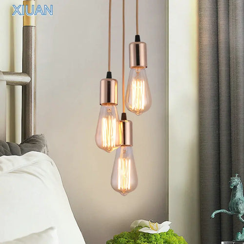 Support suspension LED araignée noir blanc argent