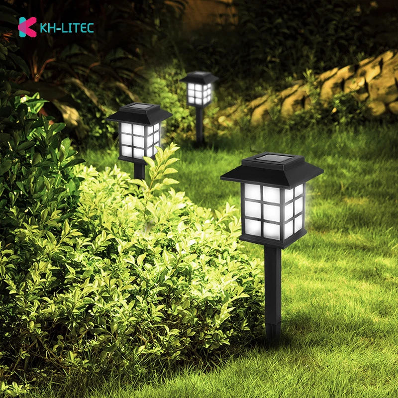 lanterne solaire rétro pour jardin et allée extérieure - vue 7 sur 8
