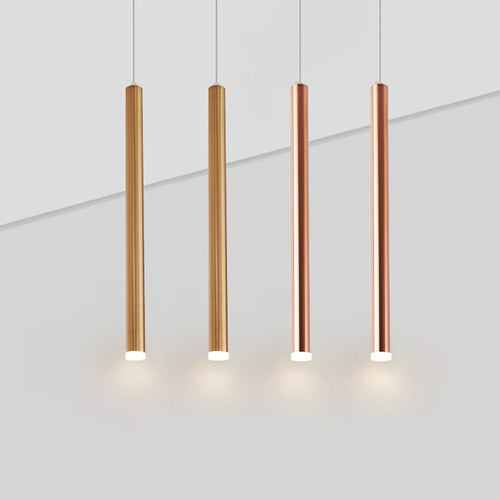 Cylindre Long Tube suspension LED lumières magasin Bar comptoir île suspension lampe fond salle à manger restaurant suspension lumière