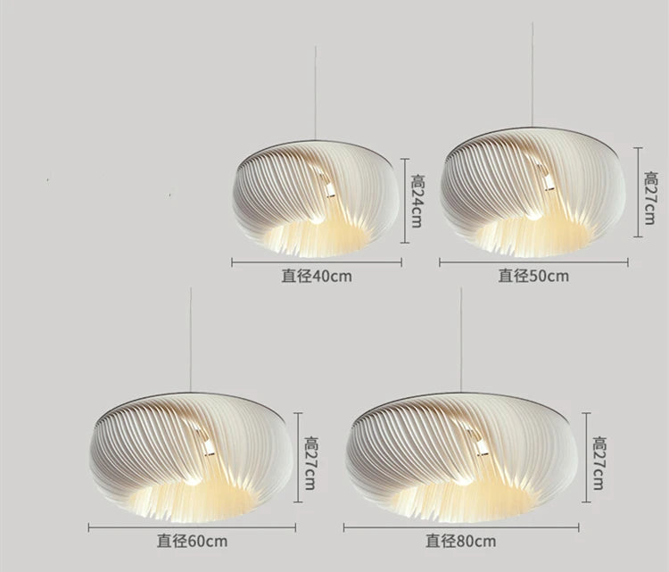 Papier moderne populaire E27 fait à la main blanc Simple personnalité LED suspension intérieure pour salon chambre décoration éclairage - vue 6 sur 6