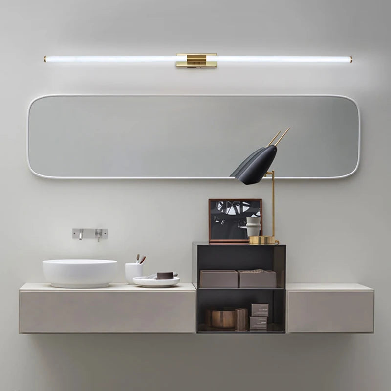 applique murale moderne à led en aluminium plaqué or 360 glow - vue 5 sur 6