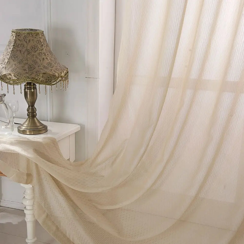 Voilage motifs floraux géométriques style européen salon chambre