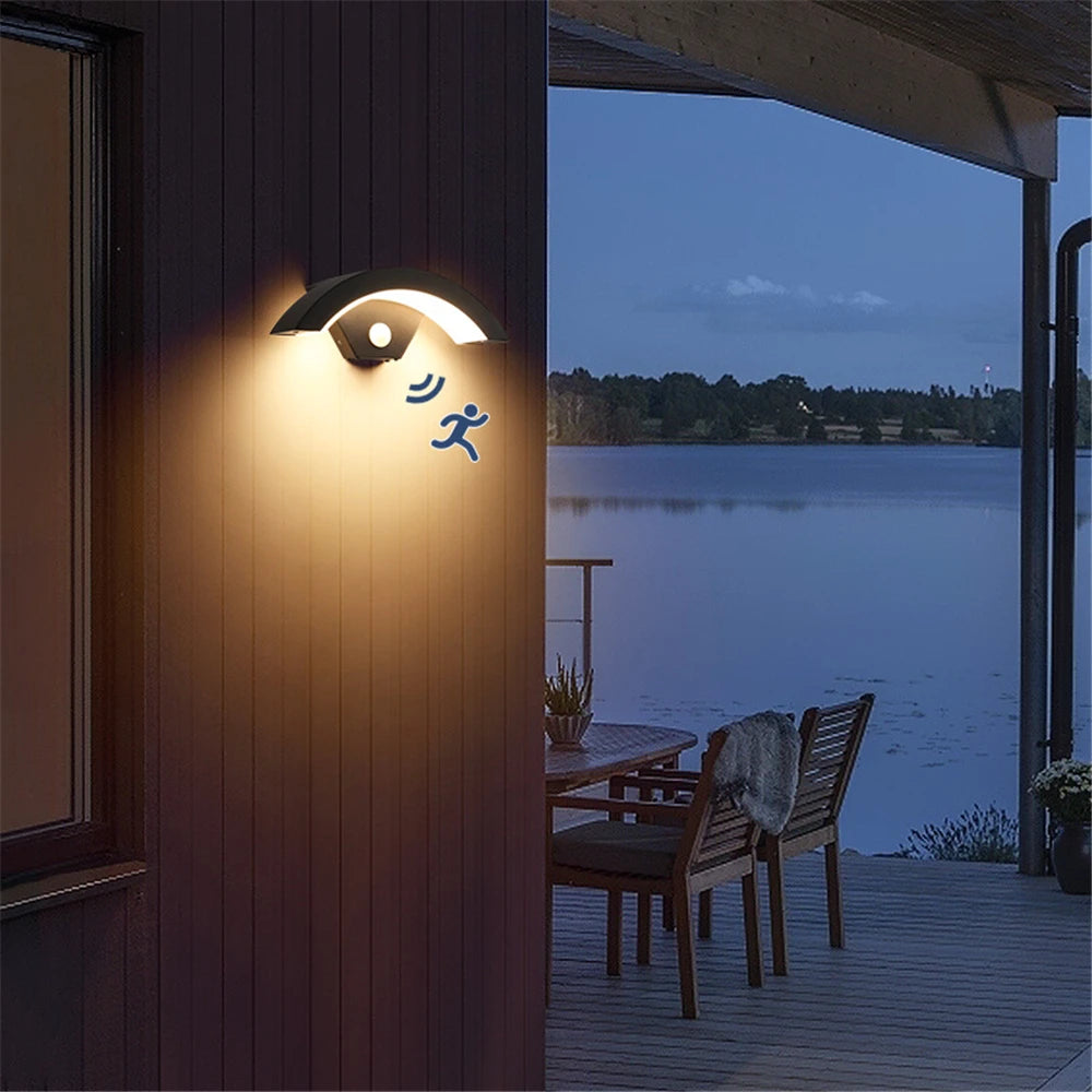 Applique murale extérieure étanche moderne lampe à Induction du corps humain lampes de jardin de porche en aluminium éclairage domestique appliques murales décoratives - vue 4 sur 8