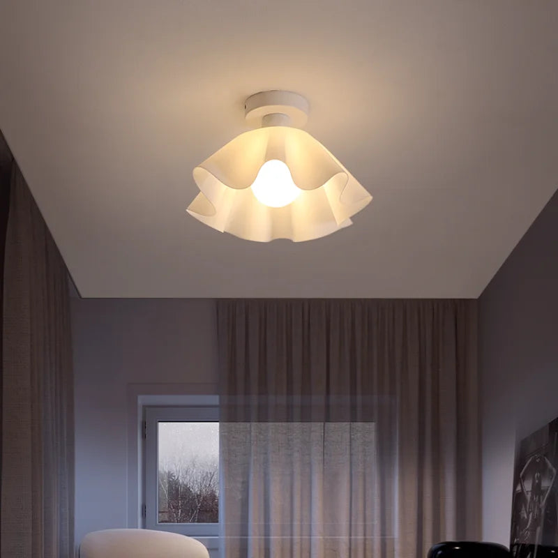 plafonnier led design nordique moderne en acrylique à fleurs décoratif