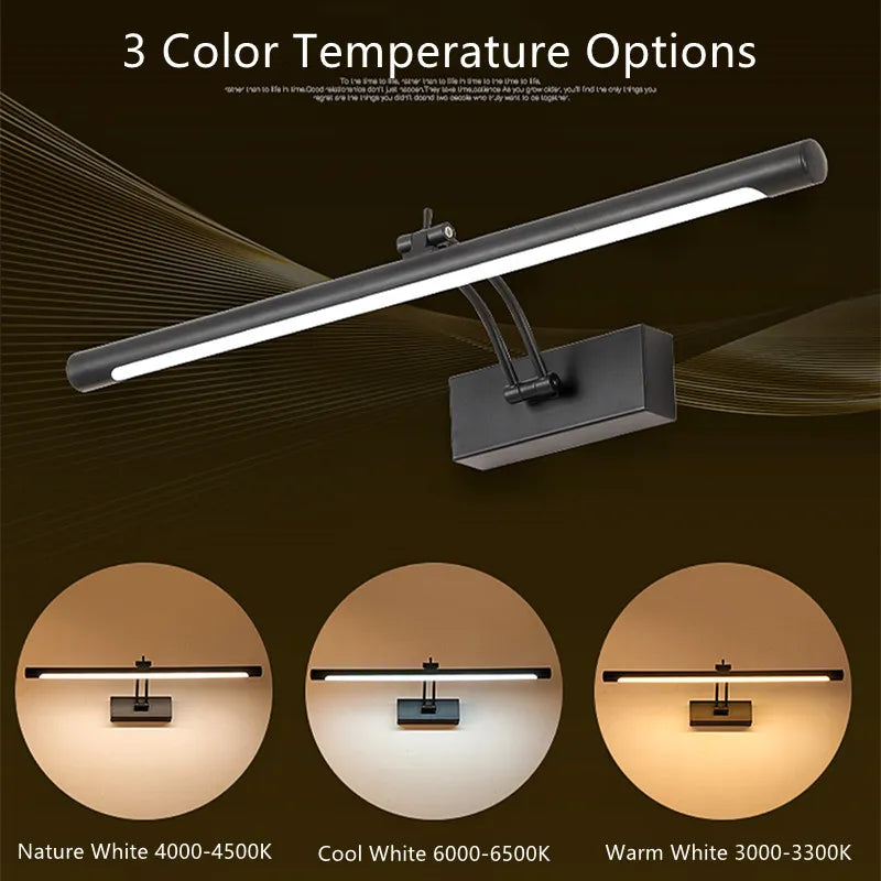 Applique murale miroir moderne bain étanche dimmable - vue 3 sur 10