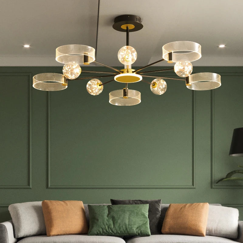 lustre led design pour intérieur moderne et élégant - vue 3 sur 10
