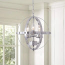 suspension créative en métal rond Vintage chromé