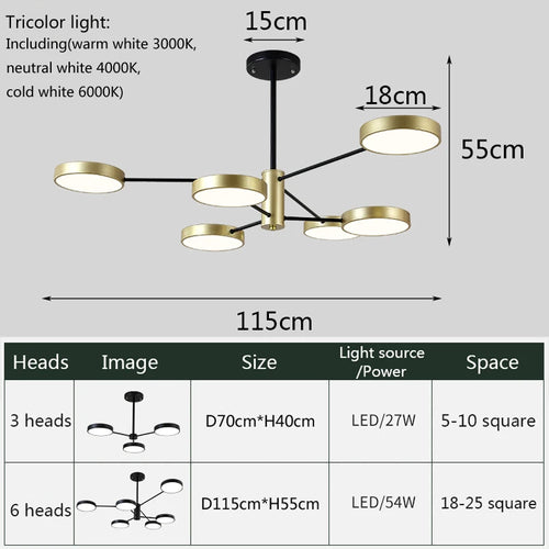 lustre moderne à leds éclairage nordique créatif intérieur