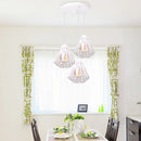 Moderne industriel Vintage Cage suspension fer Art diamant pyramide maison salon cuisine île plafond suspension lampe LED