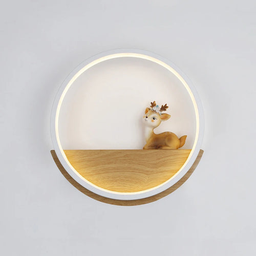 applique murale moderne led avec motif de cerf