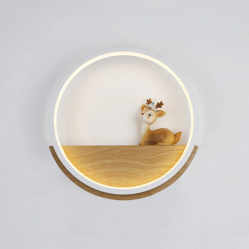 applique murale moderne led avec motif de cerf - vue 3 sur 6