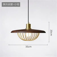 lustre nordique en forme de chapeau de grain de bois