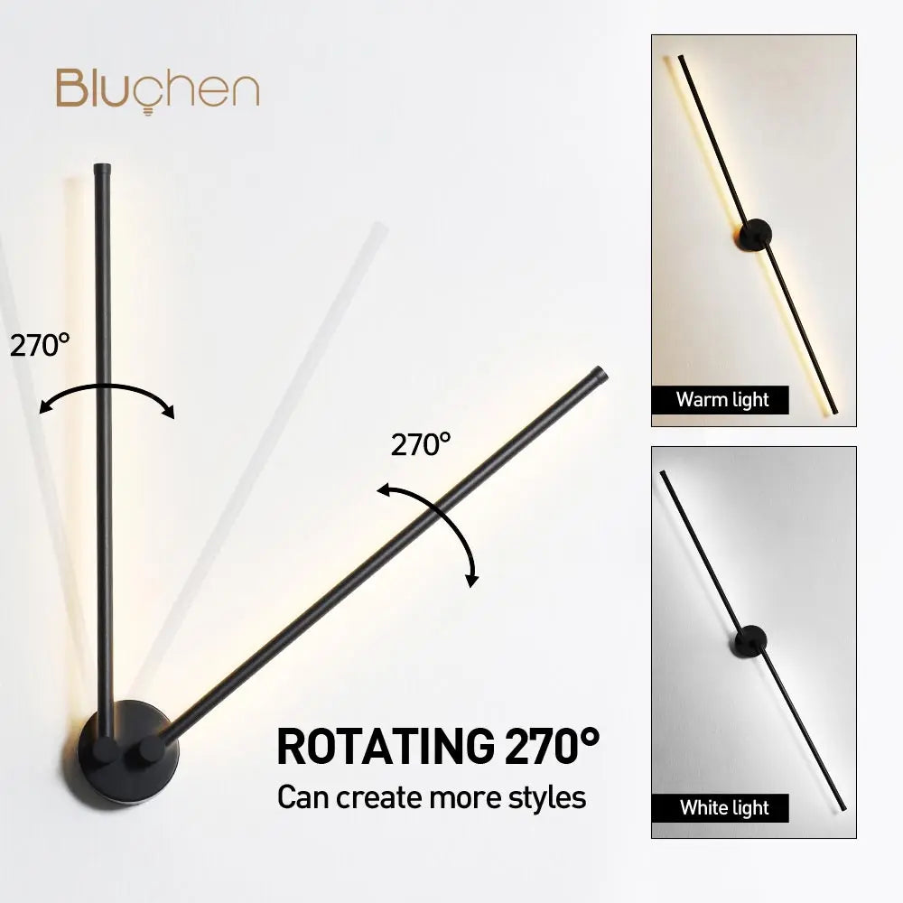 applique murale led moderne rotative pour arrière-plan de canapé - vue 5 sur 10